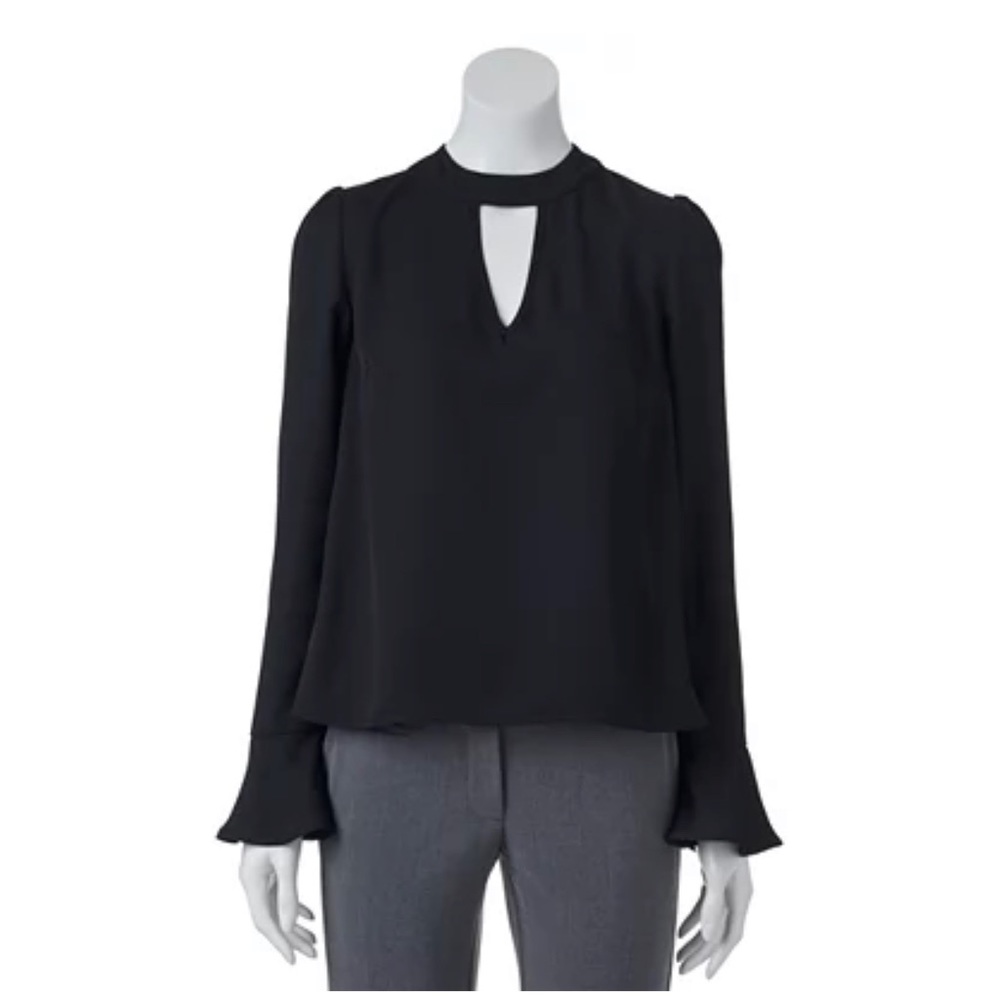 Cutout mock-neck top